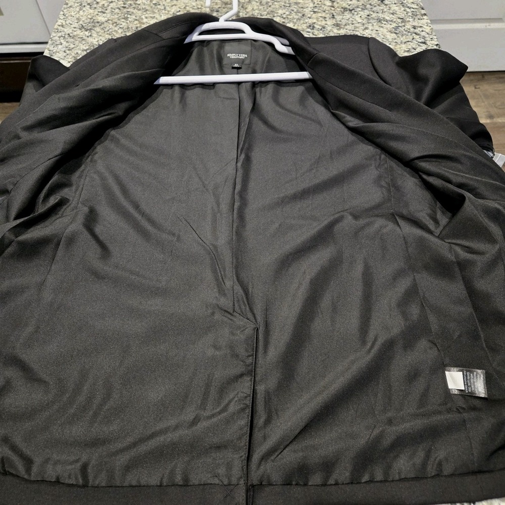 Simply Vera Wang XL Black Blazer Jacket NWT‎ Business Wear - Picture 9 of 14